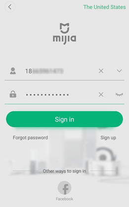 sign in to your Mi Home account