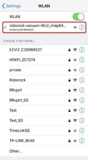 select Wi-Fi network
