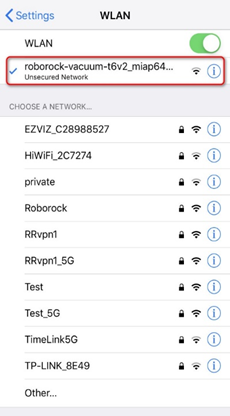 select Wi-Fi network