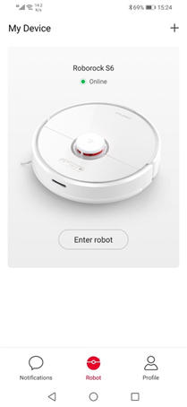 click on Enter robot