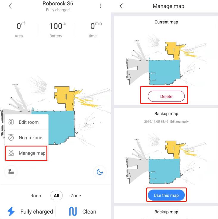 How do I reset saved cleaning map? – Roborock Support Center