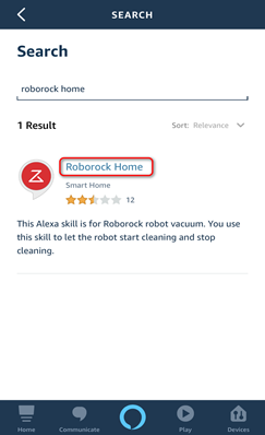 search for Roborock Home